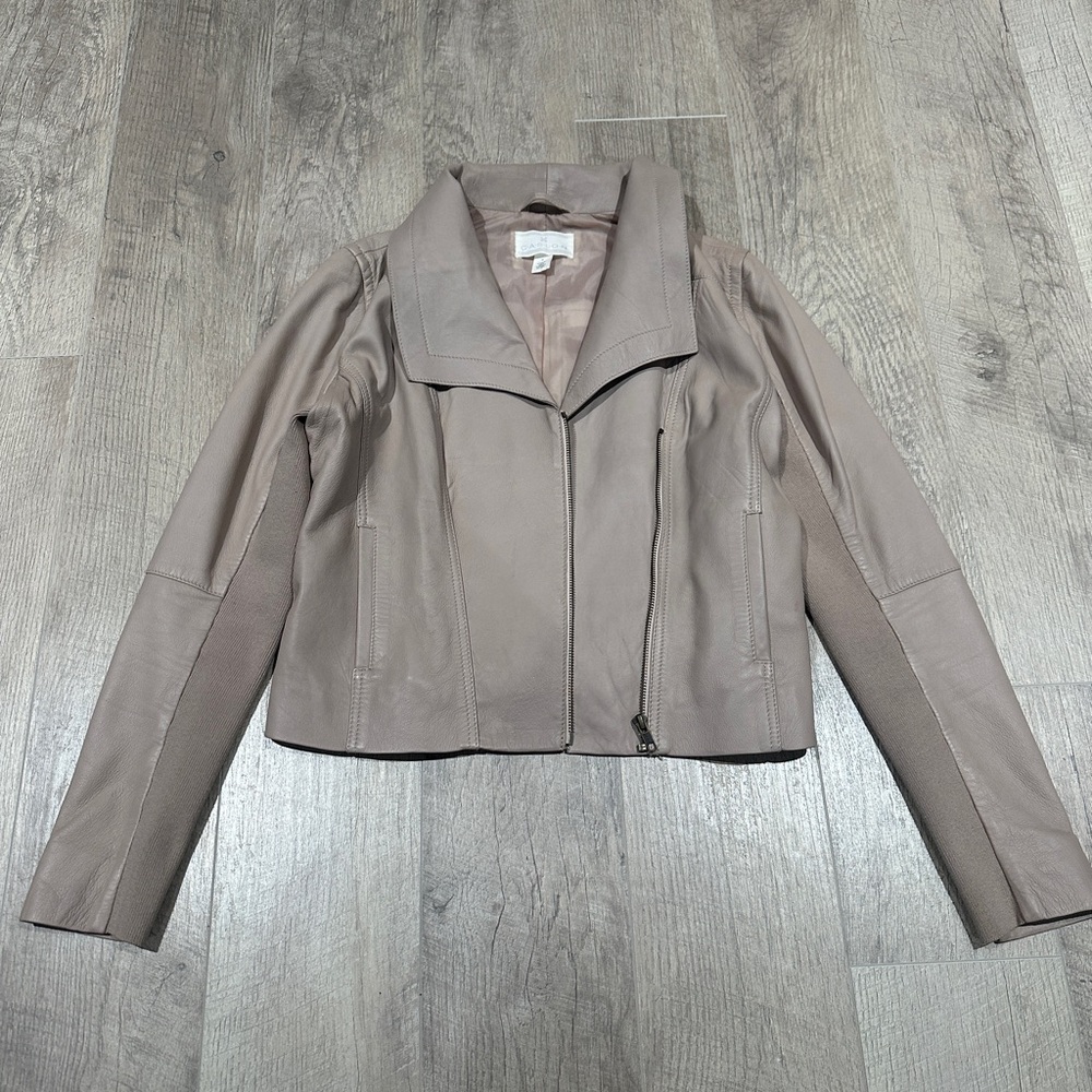 Caslon blush pink leather jacket. Gently used size medium.
